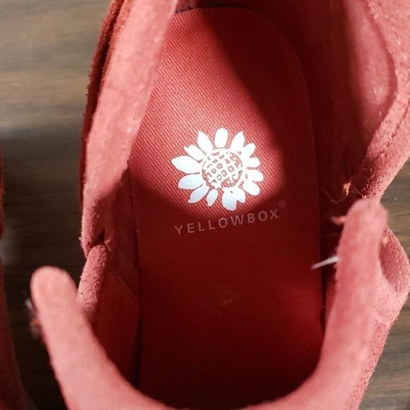 Yellow Box Rust Leather Lovelee Corset Lacing/Laced Embossed Ankle Boots 8½ - Picture 6 of 8